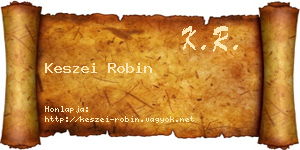 Keszei Robin névjegykártya